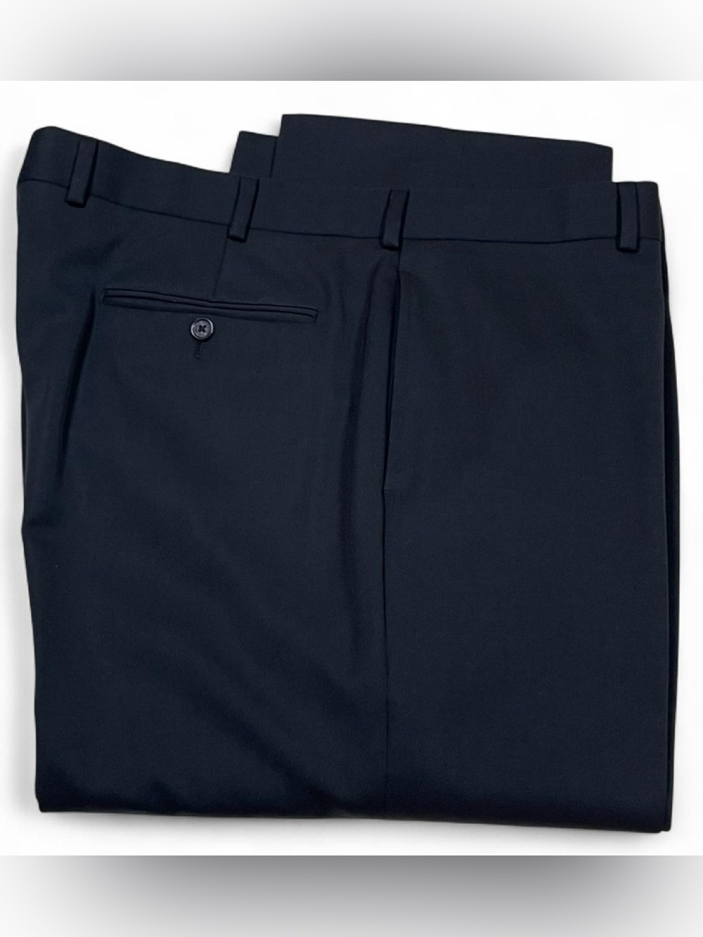 MINT! Brooks Brothers Wool Madison Flat Front Navy Blue Dress Pants Size W40 L31